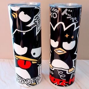 💥 Badtz-Maru Themed Stainless Steel Tumblers – Set of 2 ($60 Retail Value)